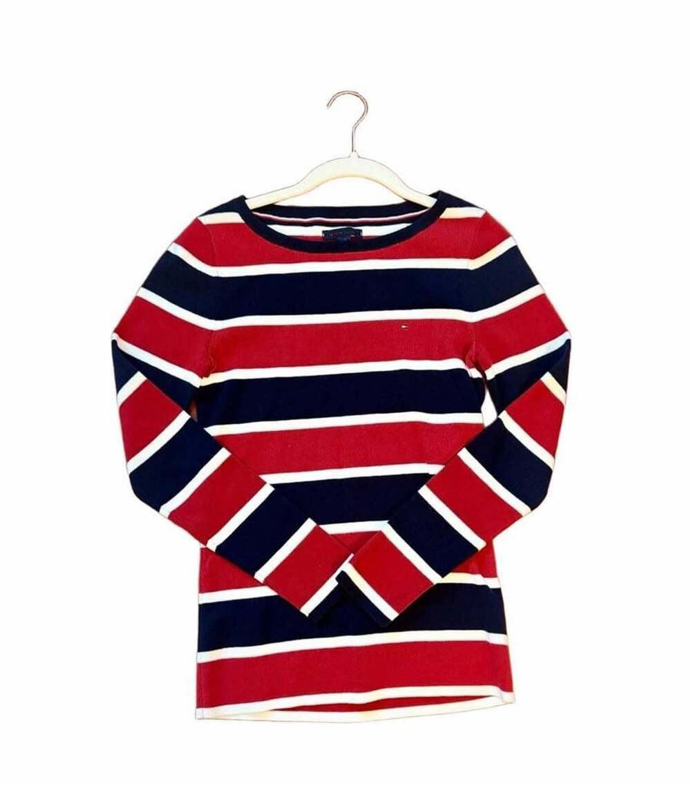 Tommy Hilfiger Striped Sweater Size S Red White Blue